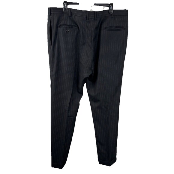 Jos. A. Bank Black Striped Wool Suit Pants Men's Size 40x29 - Picture 2 of 5